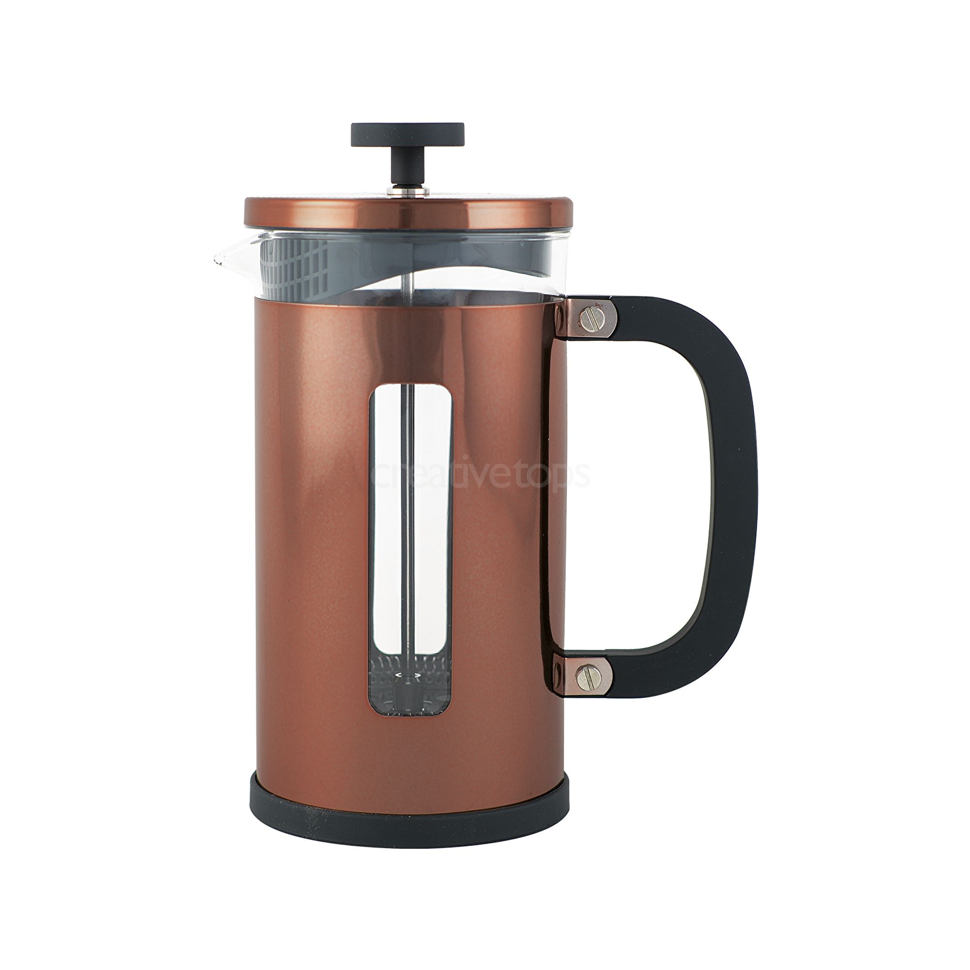 Caffettiera Francese La Cafetière Pisa Da 1 Litro (8 Tazze) - Vetro Borosilicato, Acciaio Inox, Colore Selce